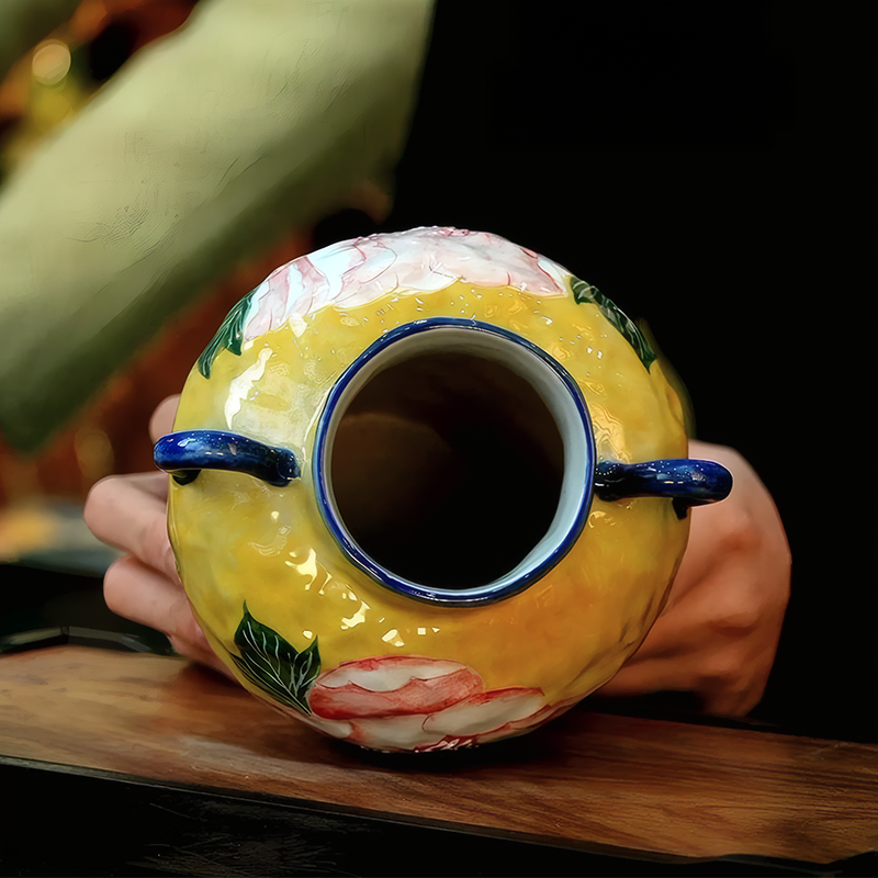 Artistic-Handcrafted-Underglaze-Peony-Flower-Hydroponic-Ceramic-Vase03.webp
