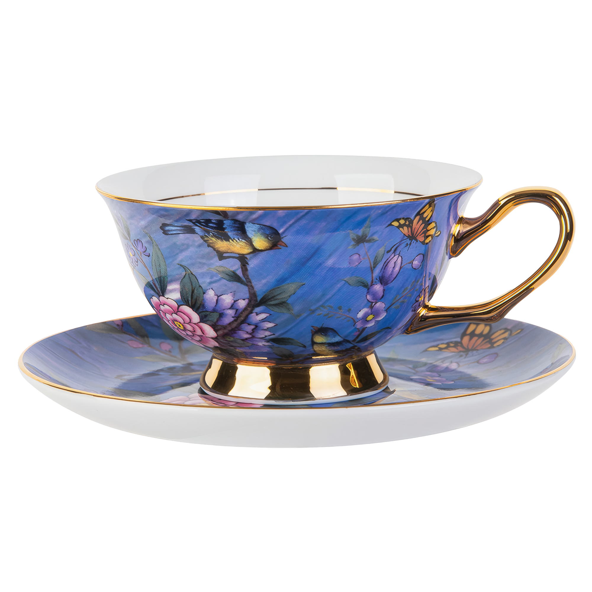 Bone China Coffee Cup Saucer Set High-Tea Party Wedding Tableware