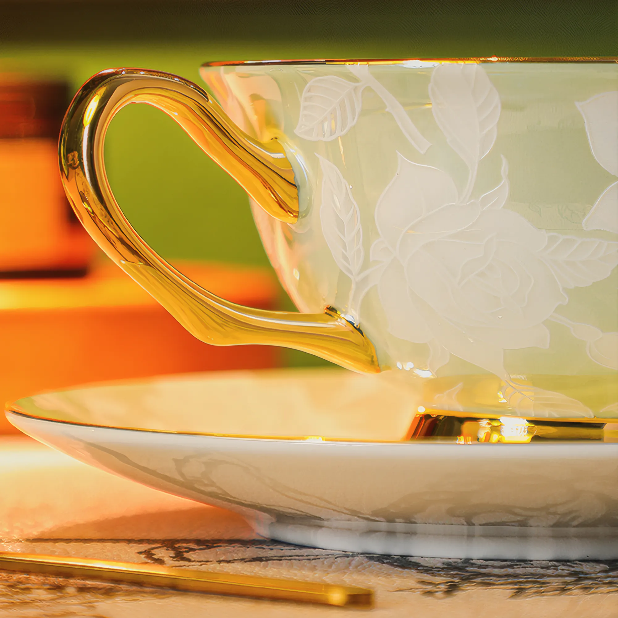 Embossed Rose Floral Bone China High Tea Party Daily Coffee Cup Saucer Set10 Embossed Rose Floral Bone China High Tea Party Daily Coffee Cup Saucer Set10