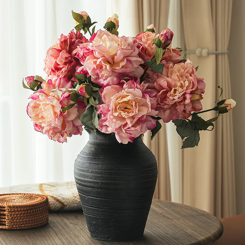 Luxury Artificial Peony Flower Living Room Dining Table Decor