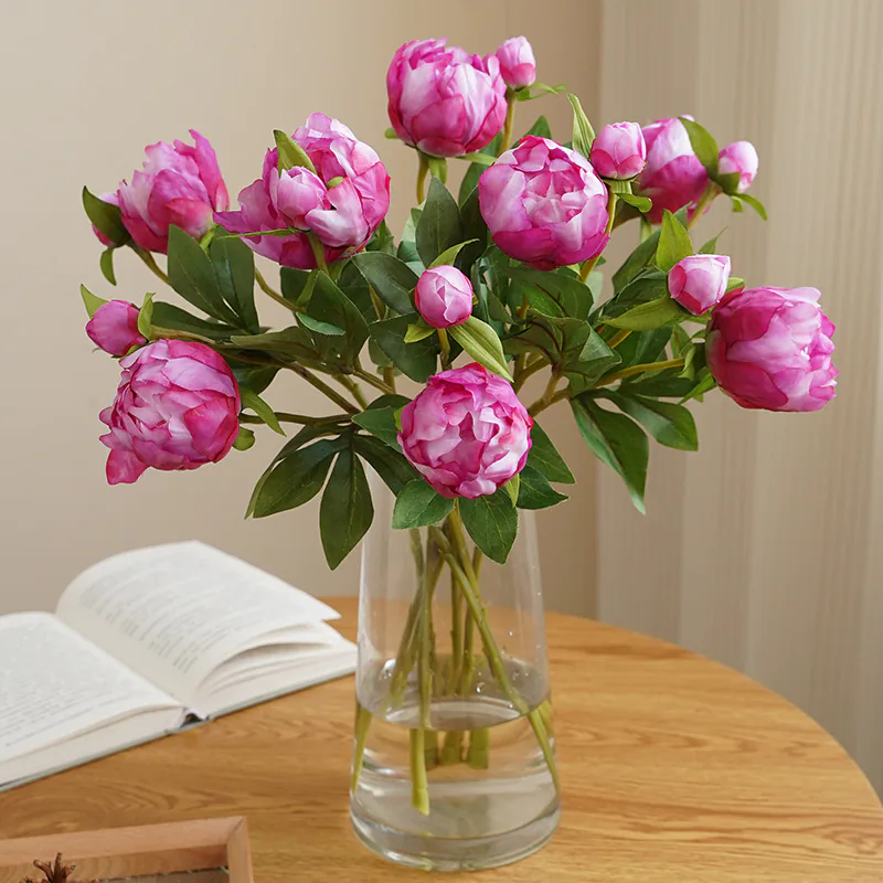 Mini 2-Head Artificial Peony Flower Wedding Home Decor