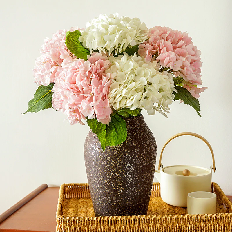 Real Touch PU Hydrangea Artificial Flower Stem Home Decor