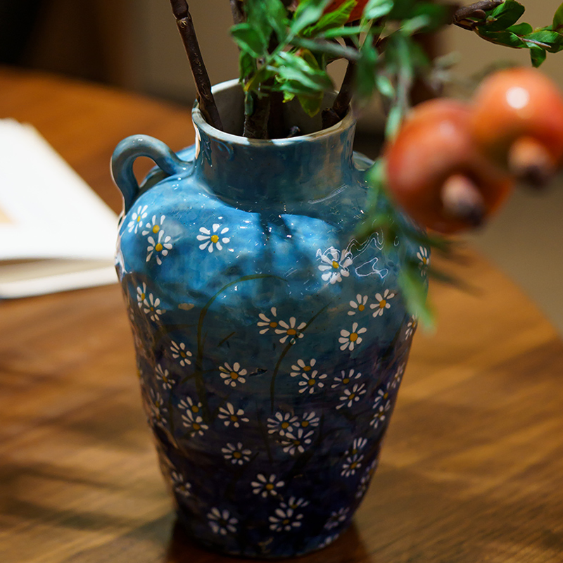 Retro-Art-Handmade-Underglaze-Daisy-Small-Ceramic-Vase-Hydroponics-Pot05.webp