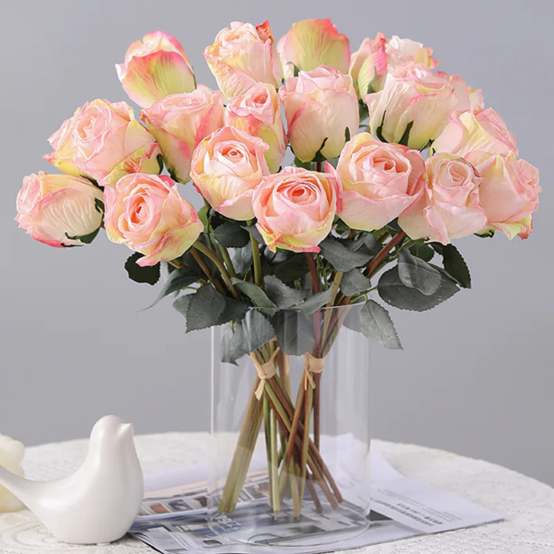 Romantic Vintage Faux Burnt Edges Rose Home Decor