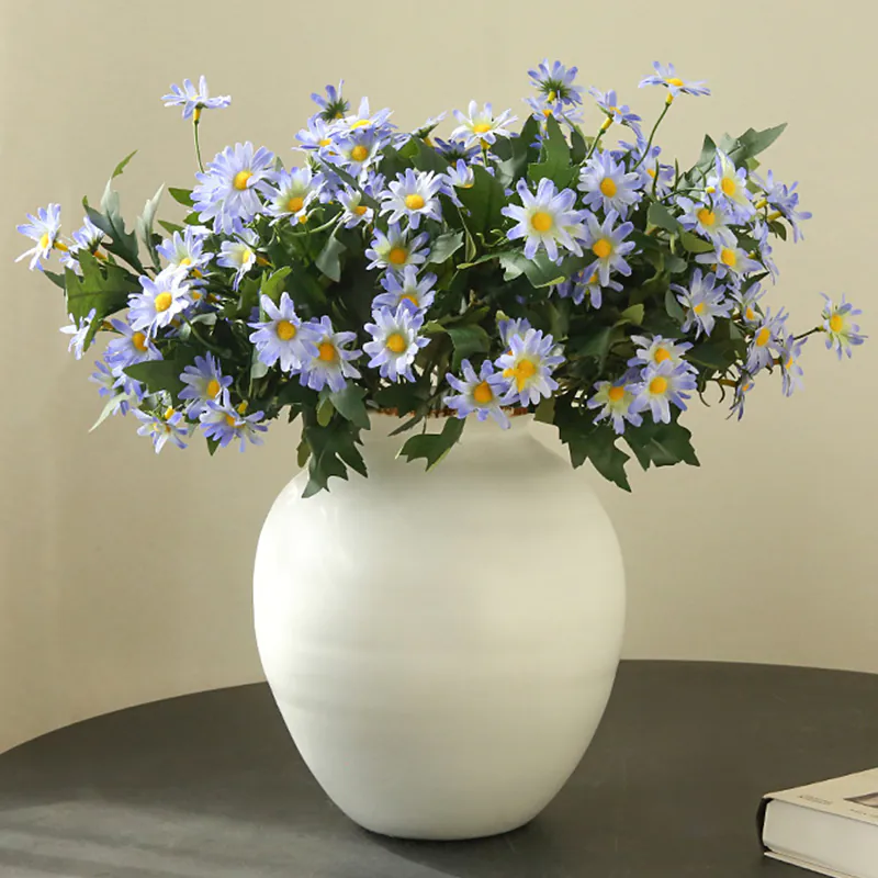 Rustic 24 Heads Artificial Daisy Bouquet Faux Wildflower Decor