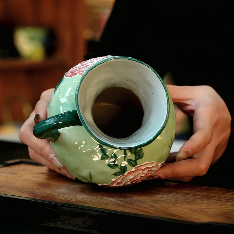 Rustic-Green-Underglaze-Rose-Floral-Dining-Table-Office-Ceramic-Vase04.webp