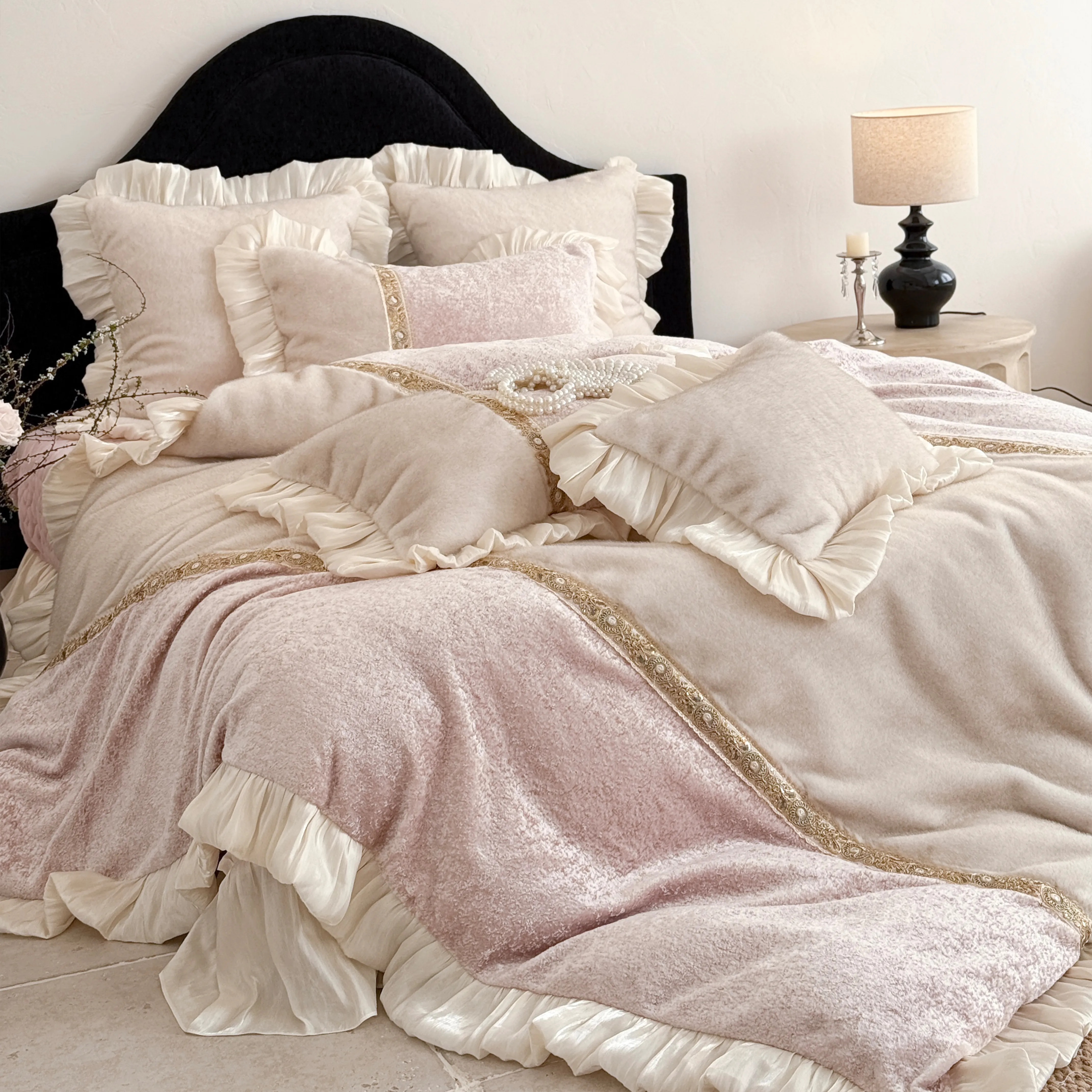 Soft Touch Princess Minky 260g Full-Matte Milk Velvet Plush Duvet Cover Set09 Soft Touch Princess Minky 260g Full Matte Milk Velvet Plush Duvet Cover Set09