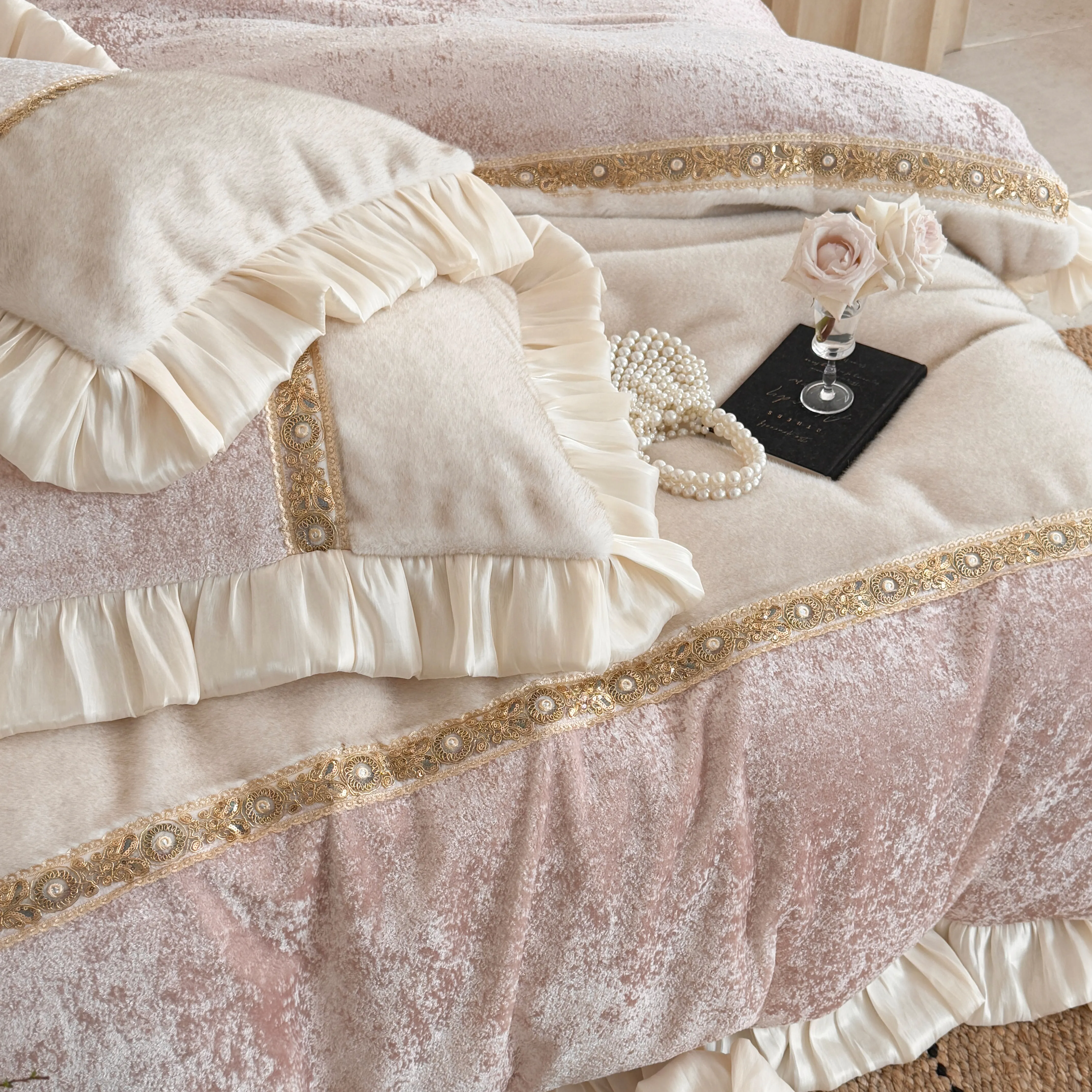 Soft Touch Princess Minky 260g Full-Matte Milk Velvet Plush Duvet Cover Set12 Soft Touch Princess Minky 260g Full Matte Milk Velvet Plush Duvet Cover Set12
