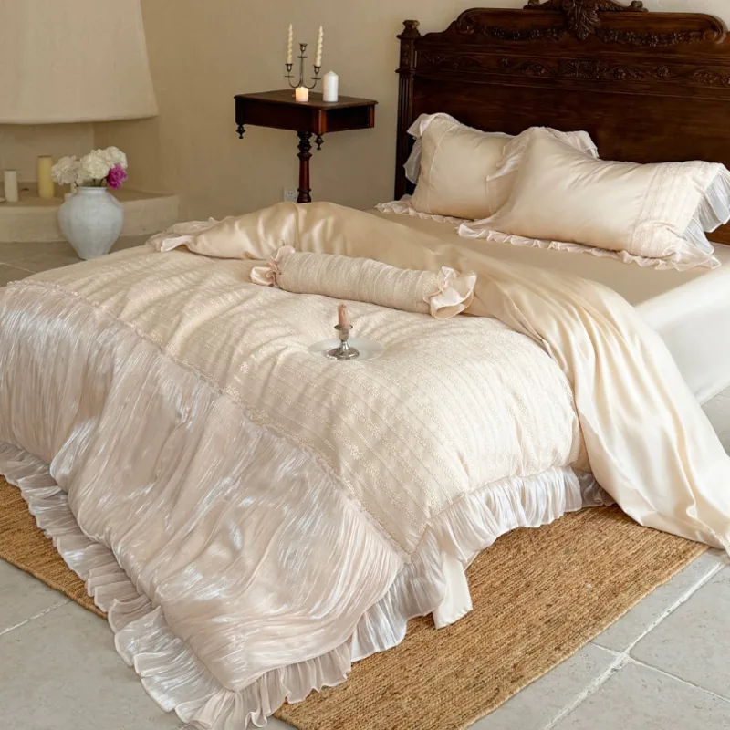 Soft Ivory Vintage French 50s Dual-Ply Long Staple Cotton Duvet Cover Set03 Soft Ivory Vintage French 50s Dual Ply Long Staple Cotton Duvet Cover Set03