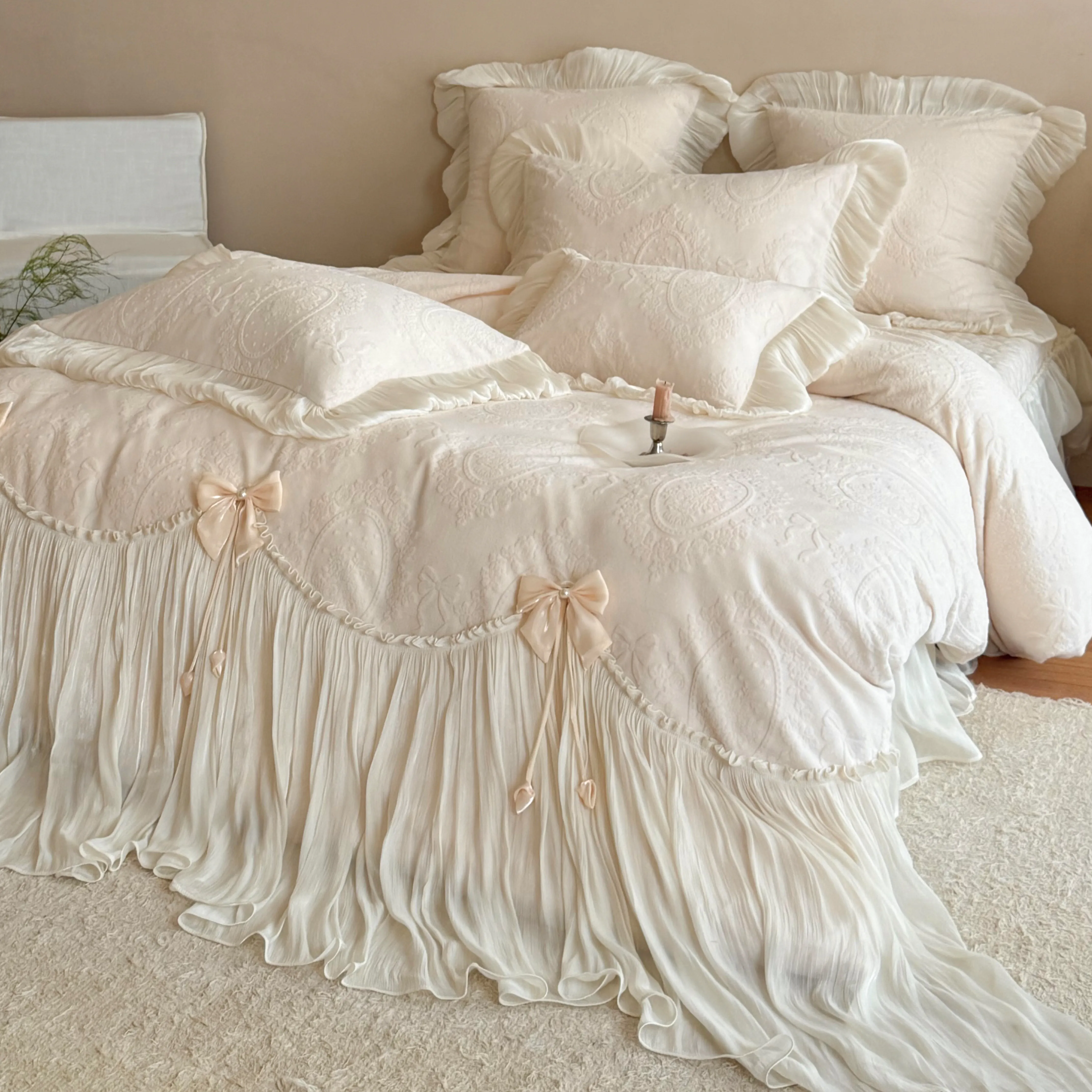 Cottage Embossed Floral Carved Matte Milk Velvet Fleece 4 Pcs Bedding Set10 Cottage Embossed Floral Carved Matte Milk Velvet Fleece 4 Pcs Bedding Set10